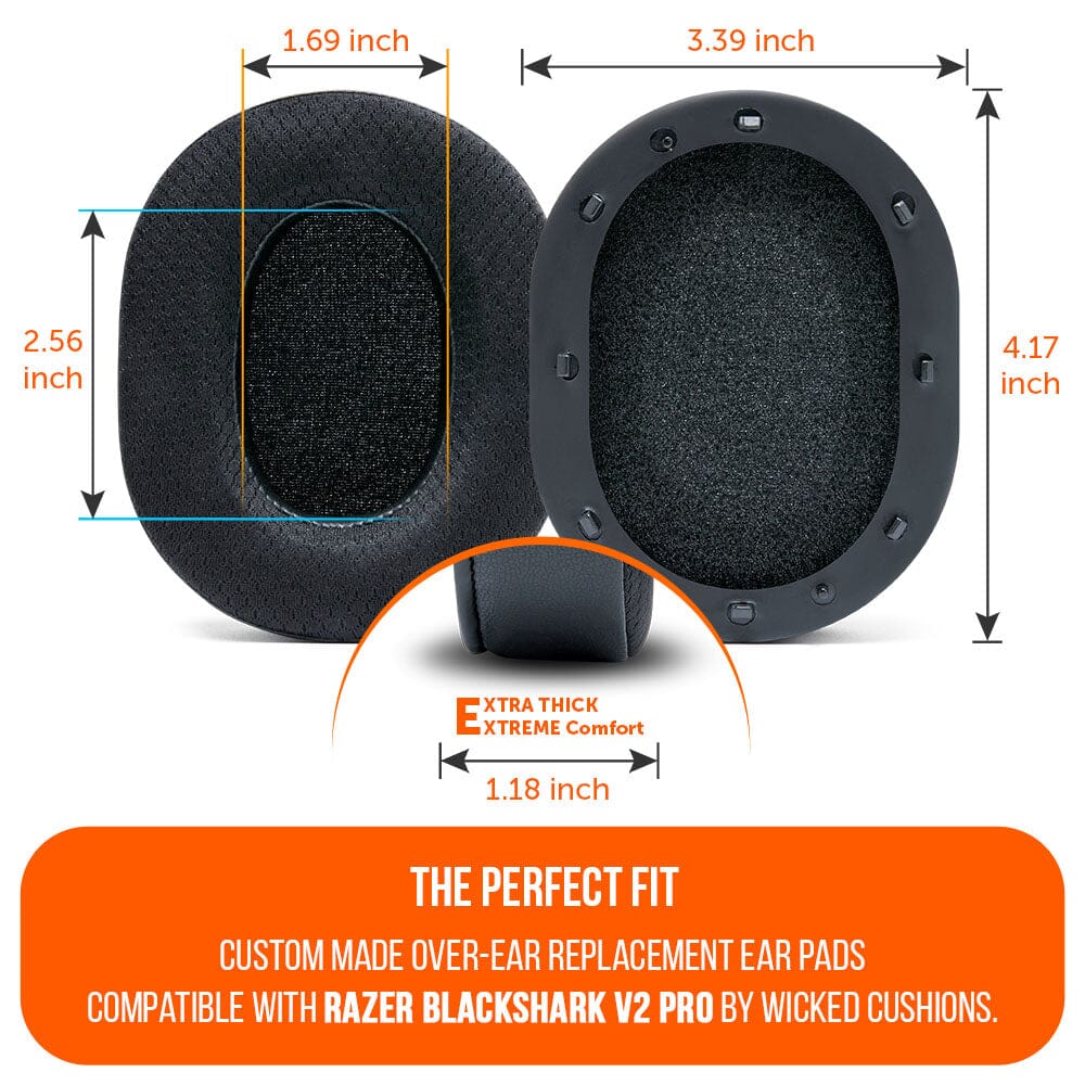 Wicked Cushions Razer Blackshark V2 Pro Earpads - WC FreeZe Cooling Gel (PRE 2023 model)
