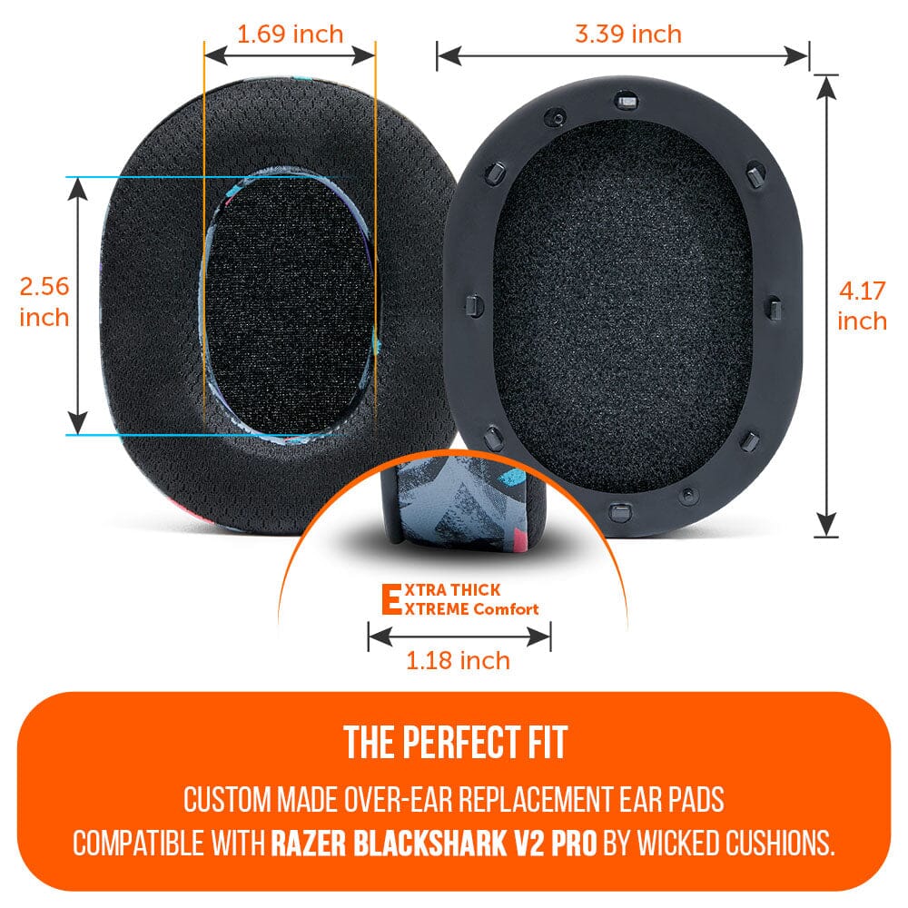 Wicked Cushions Razer Blackshark V2 Pro Earpads - WC FreeZe Cooling Gel (PRE 2023 model)