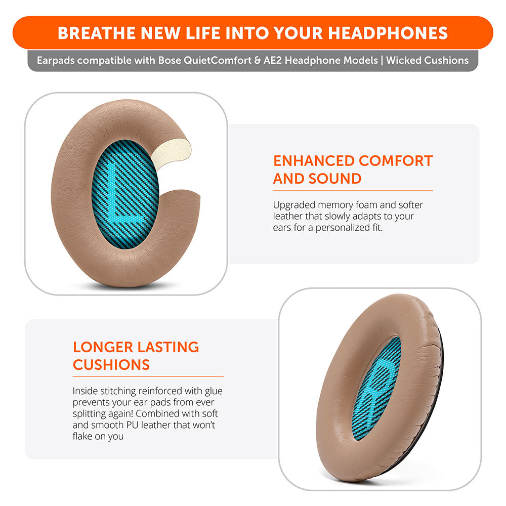 Wicked Cushions Replacement Ear Pads For Bose QC25