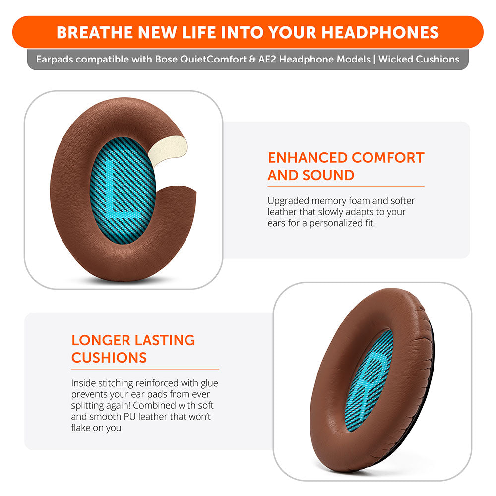 Wicked Cushions Replacement Ear Pads For Bose QC25