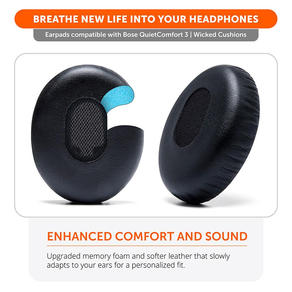 Wicked Cushions Replacement Ear Pads For Bose QC3