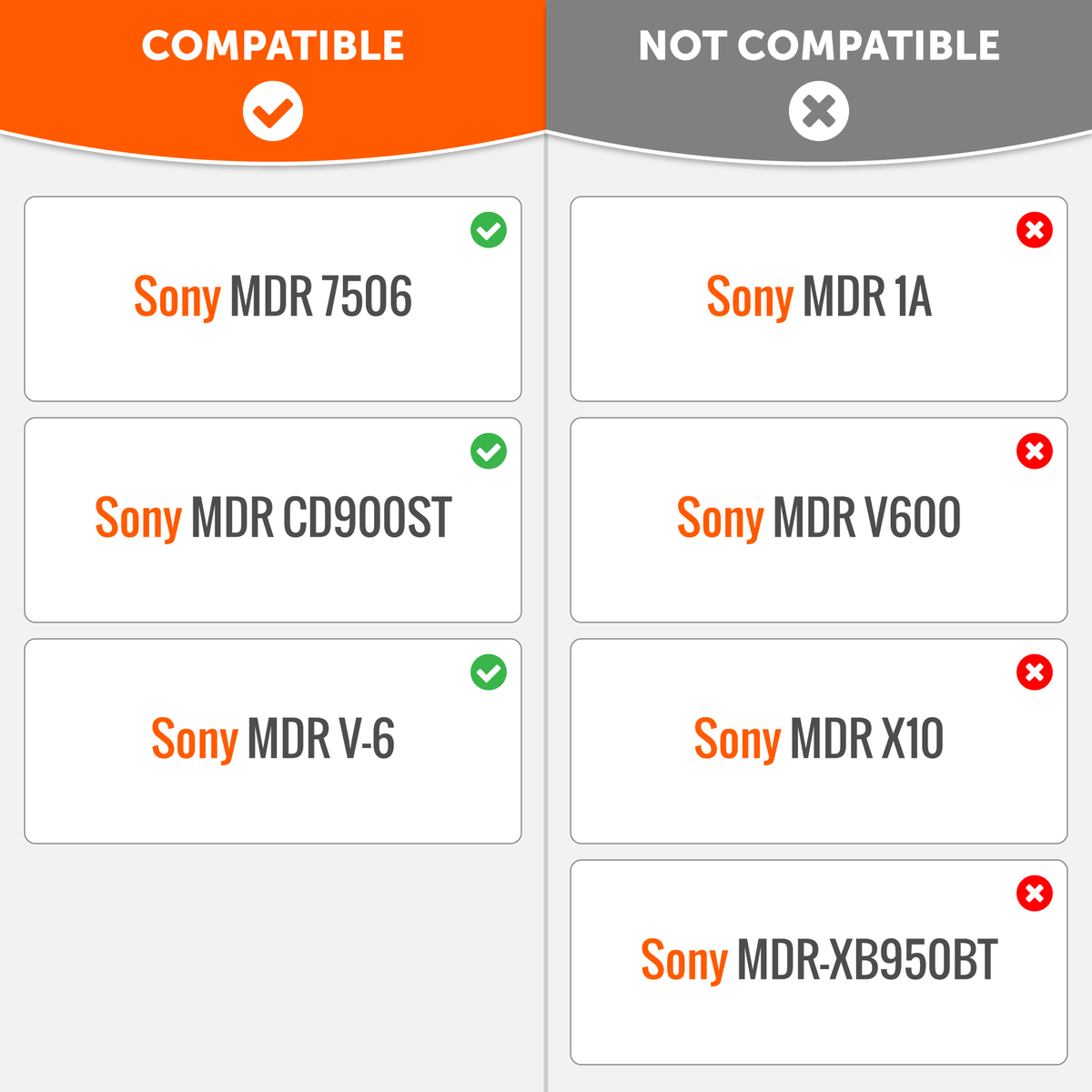 Wicked Cushions Replacement Earpads For Sony MDR 7506