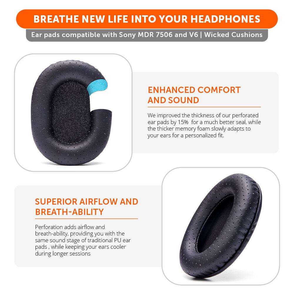 Wicked Cushions Replacement Earpads For Sony MDR 7506