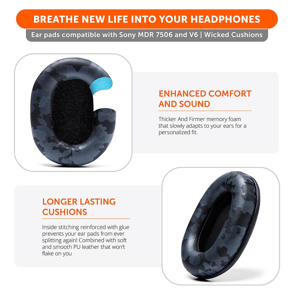 Wicked Cushions Replacement Earpads For Sony MDR 7506