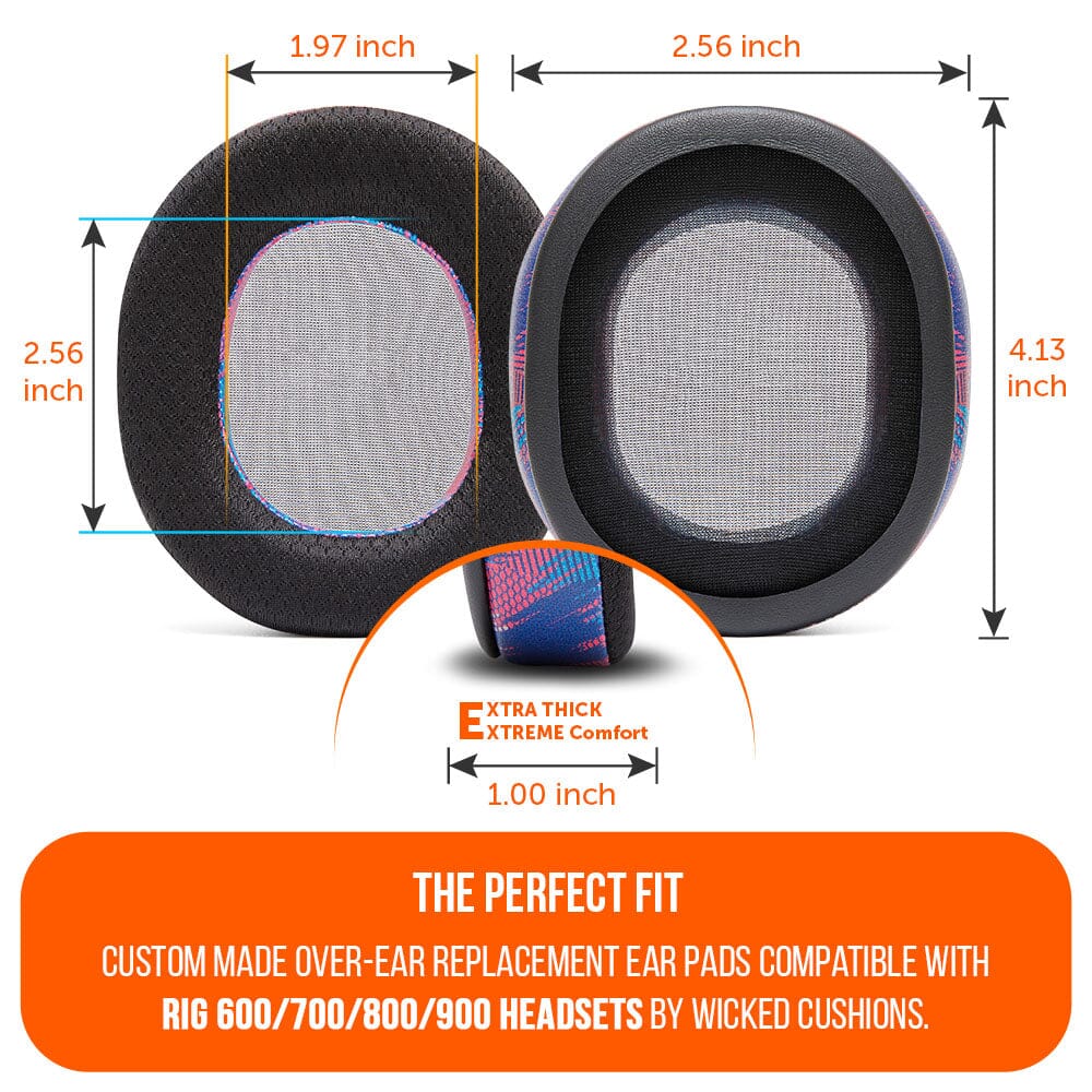 Wicked Cushions RIG 600, 700, 800 & 900 Series Earpads - WC FreeZe Cooling Gel