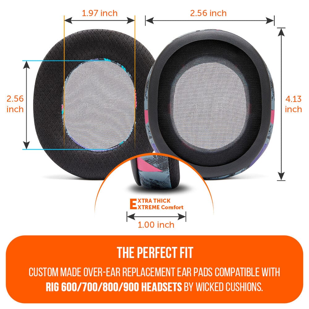 Wicked Cushions RIG 600, 700, 800 & 900 Series Earpads - WC FreeZe Cooling Gel