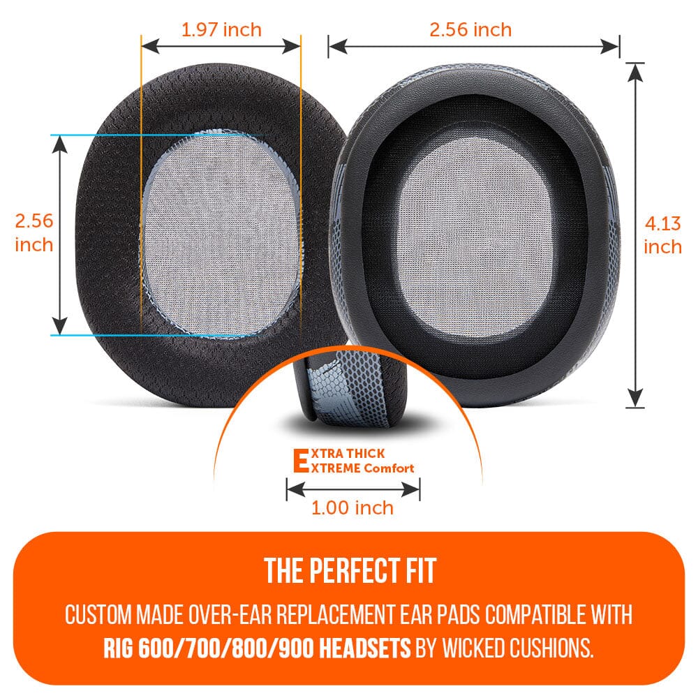 Wicked Cushions RIG 600, 700, 800 & 900 Series Earpads - WC FreeZe Cooling Gel