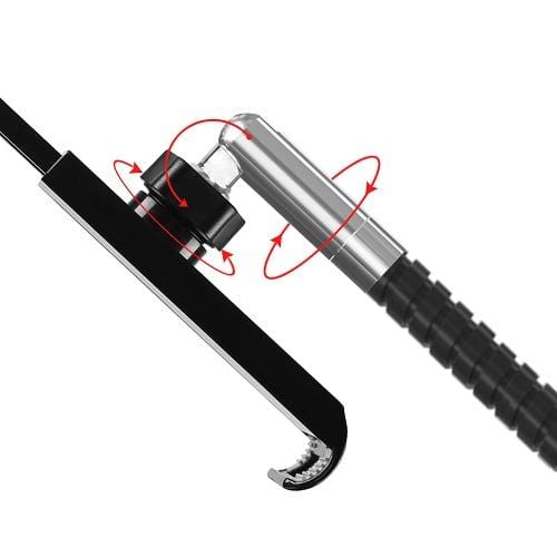 Adjustable swivel joint on the SaharaCase floor stand holder