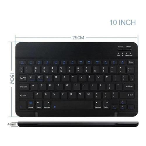 SaharaCase Bluetooth keyboard size and thin-profile diagram