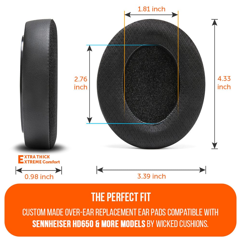 Wicked Cushions Sennheiser HD6XX & HD600 Gel Earpads - WC FreeZe HD
