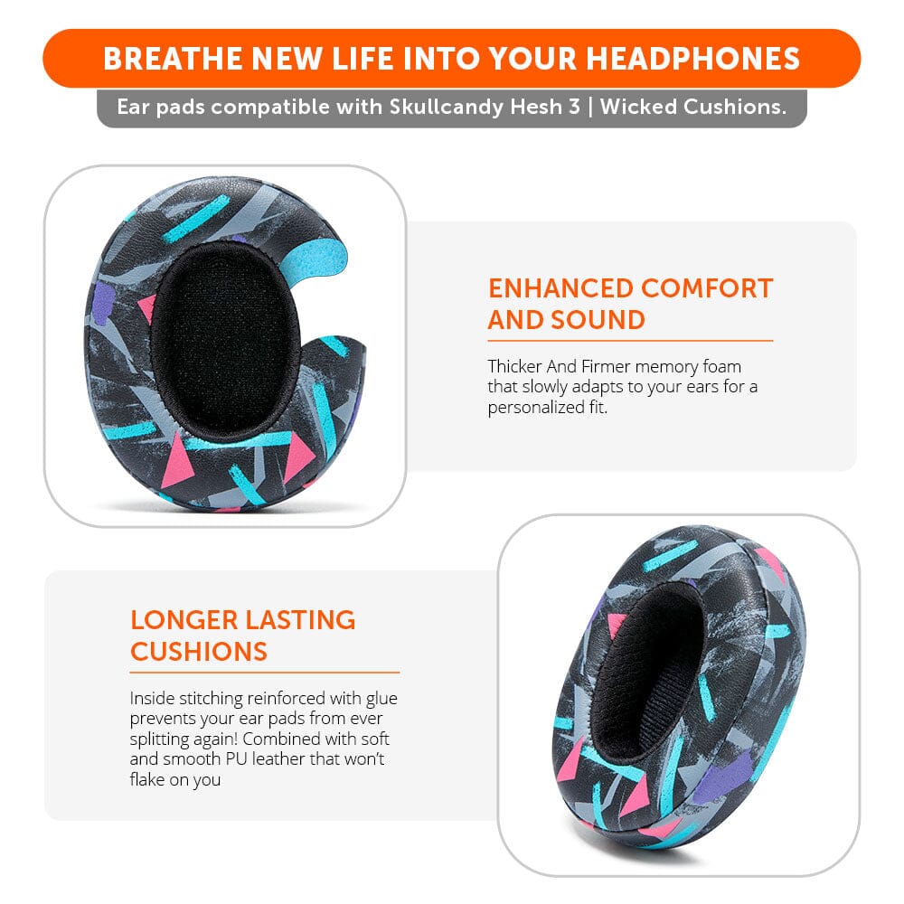 Wicked Cushions Skullcandy Hesh 3, Evo, and Crusher Replacement Earpads