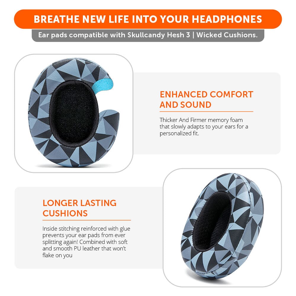 Wicked Cushions Skullcandy Hesh 3, Evo, and Crusher Replacement Earpads