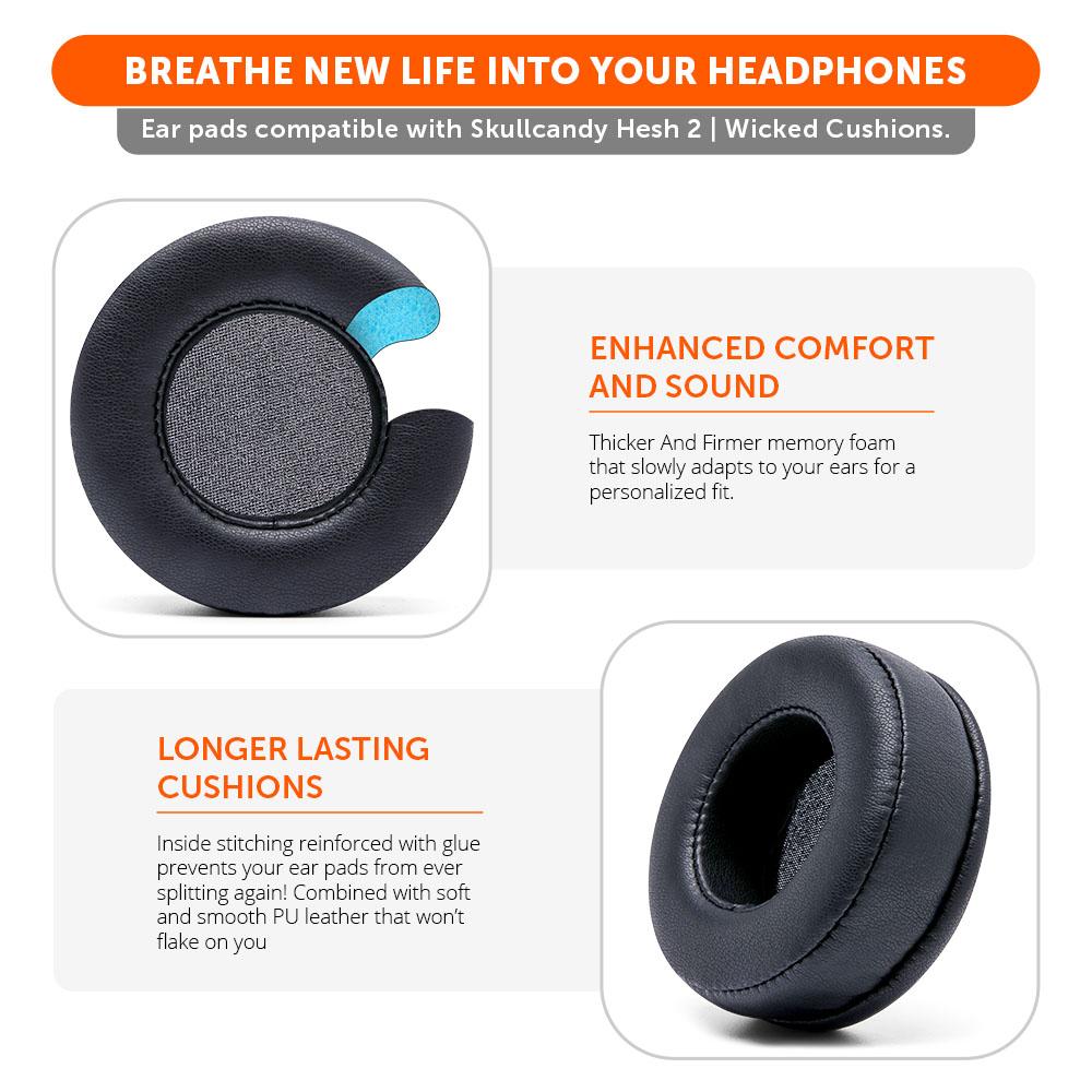 Wicked Cushions Skullcandy Hesh 2 Replacement Earpads