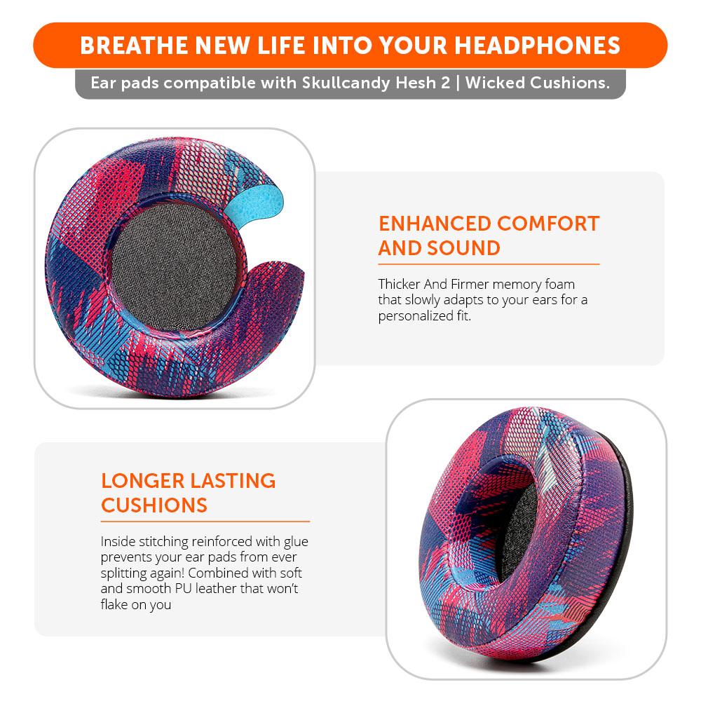 Wicked Cushions Skullcandy Hesh 2 Replacement Earpads