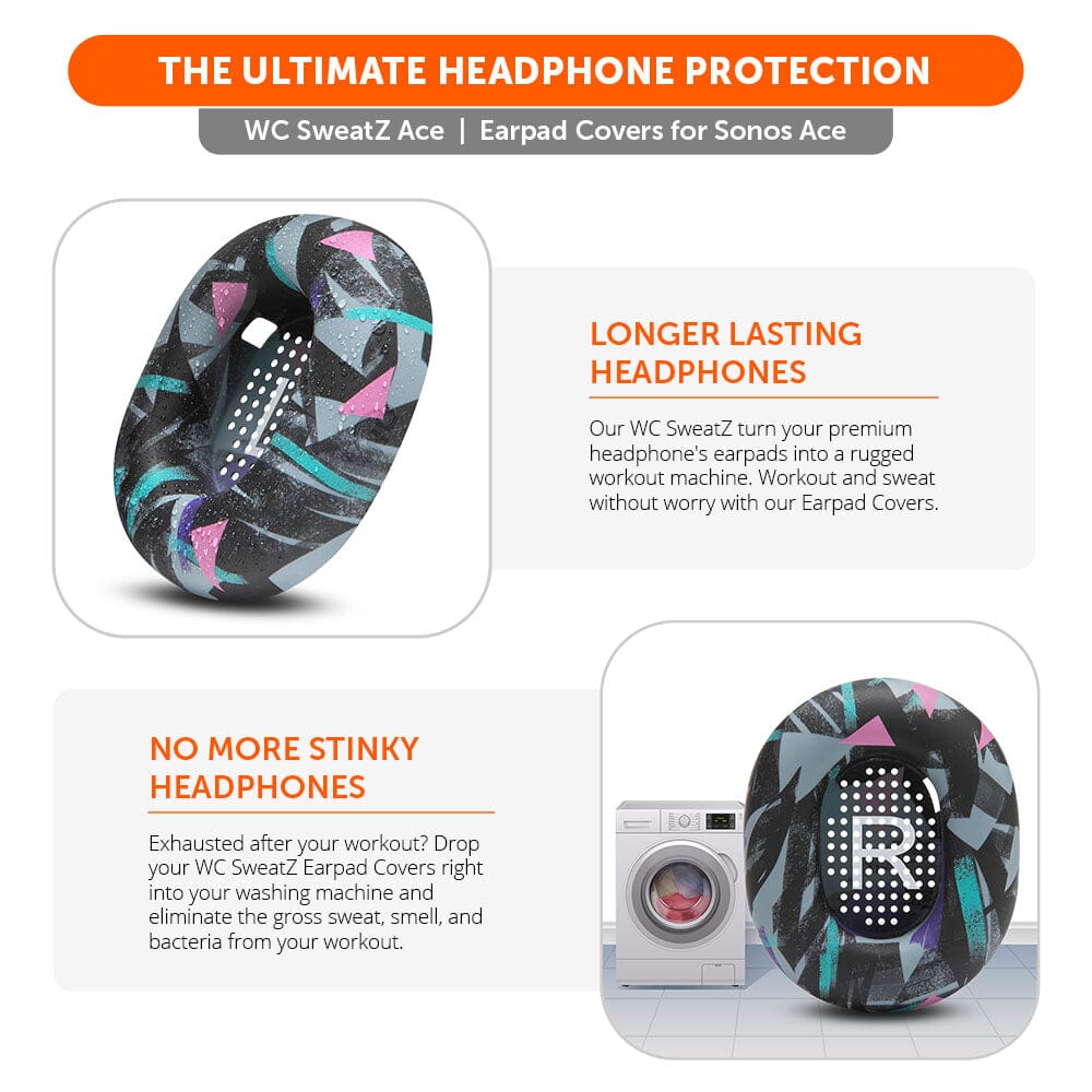 Wicked Cushions Sonos Ace Earpad Sweat Covers - WC SweatZ Ace
