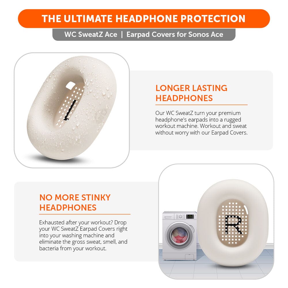 Wicked Cushions Sonos Ace Earpad Sweat Covers - WC SweatZ Ace