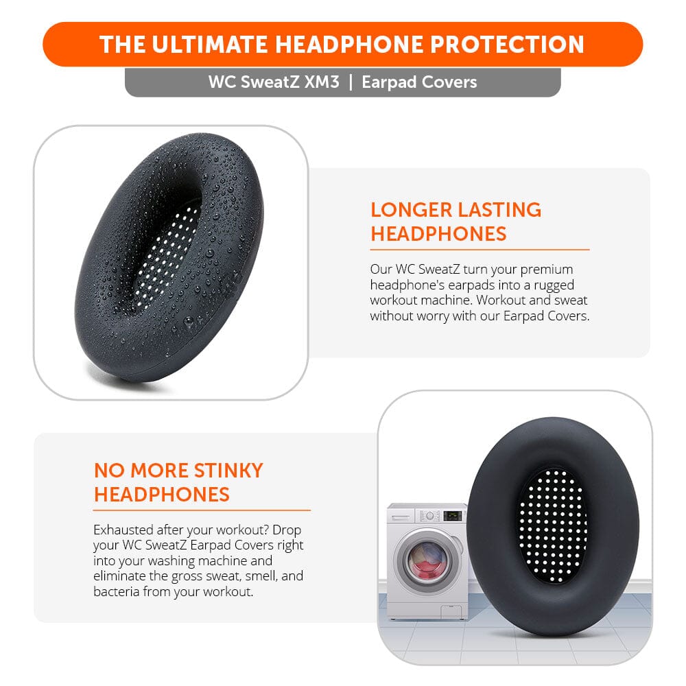 Wicked Cushions Sony WH-1000XM3 Earpad Sweat Covers - WC SweatZ