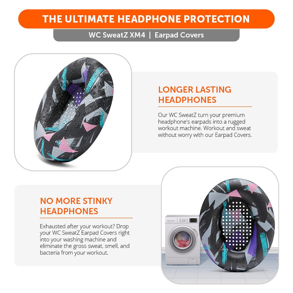 Wicked Cushions Sony WH-1000XM4 Earpad Sweat Covers - WC SweatZ