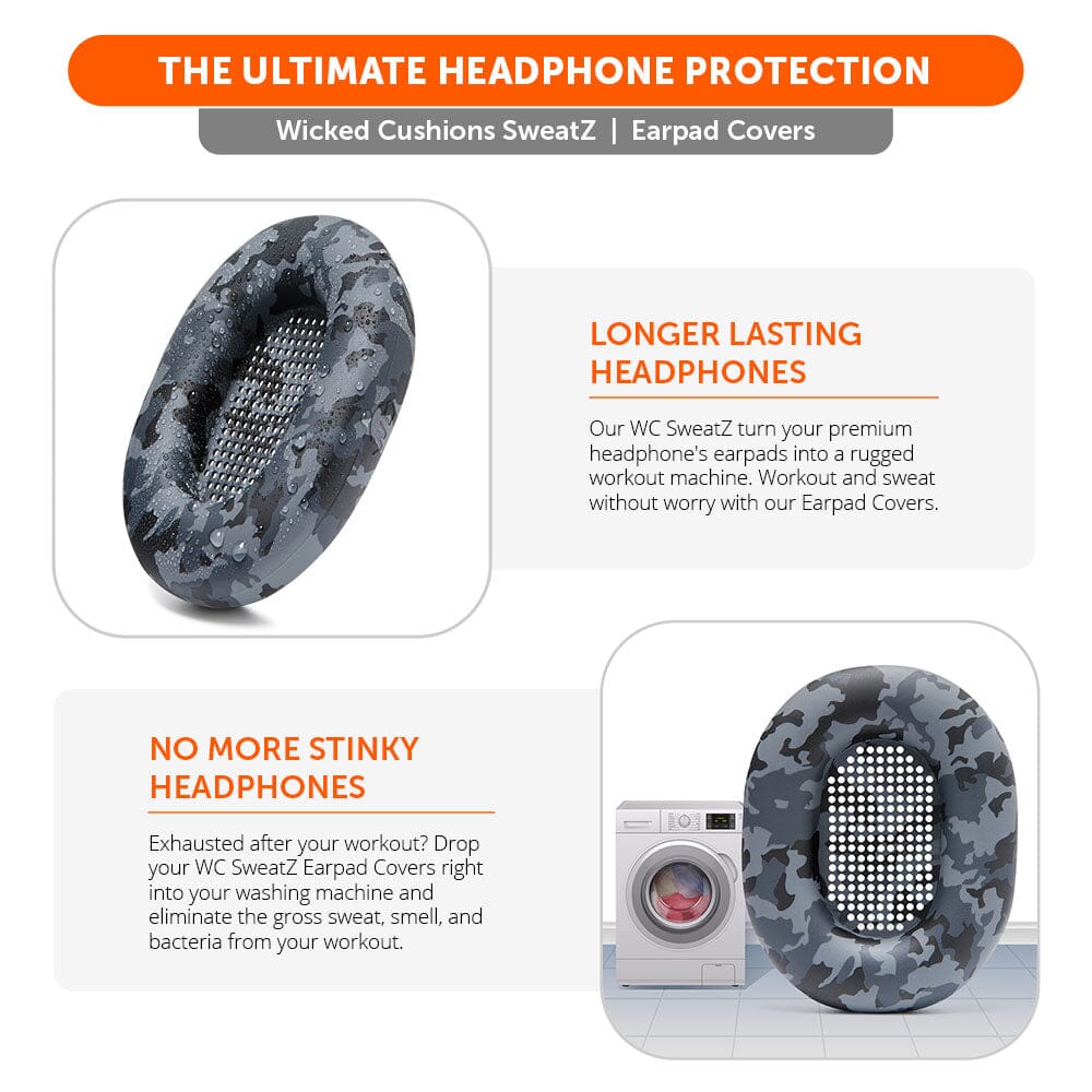 Wicked Cushions Sony WH-1000XM5 Earpad Sweat Covers - WC SweatZ