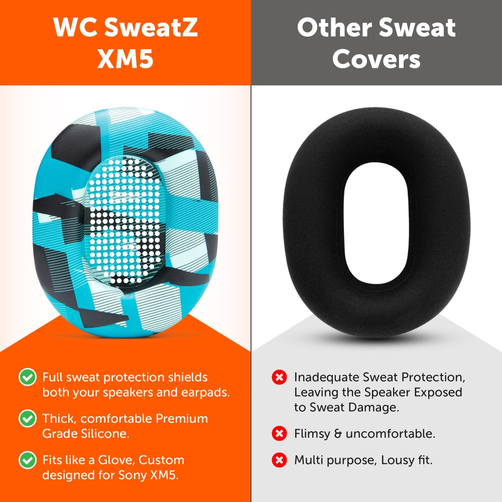 Wicked Cushions Sony WH-1000XM5 Earpad Sweat Covers - WC SweatZ