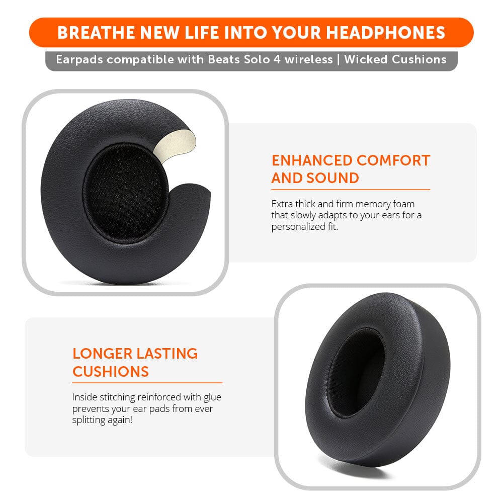 Wicked Cushions Beats Solo 4 Earpads - WC PadZ Solo 4