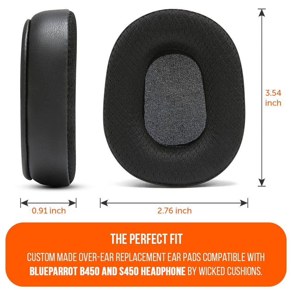 Wicked Cushions BlueParrot B450 Earpads - WC PadZ B450