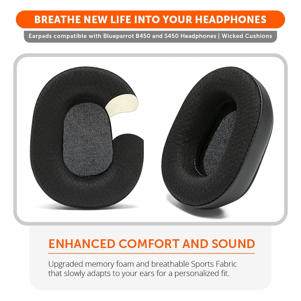 Wicked Cushions BlueParrot B450 Earpads - WC PadZ B450