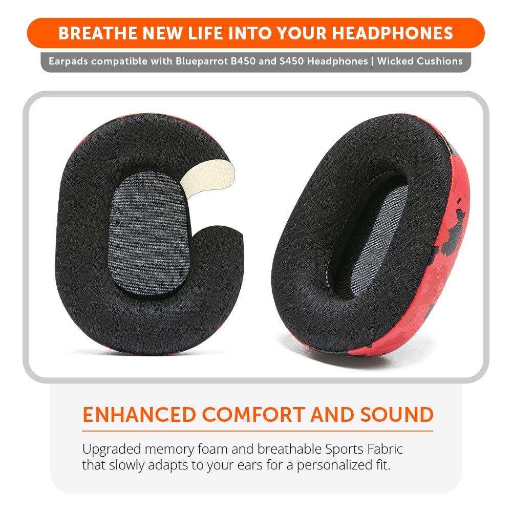Wicked Cushions BlueParrot B450 Earpads - WC PadZ B450