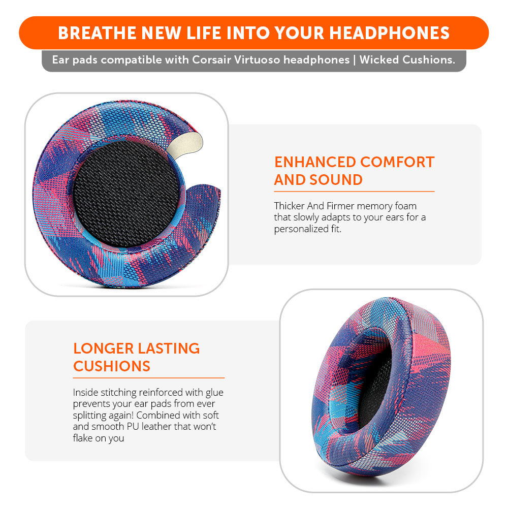 Wicked Cushions Corsair Virtuoso Ear pads