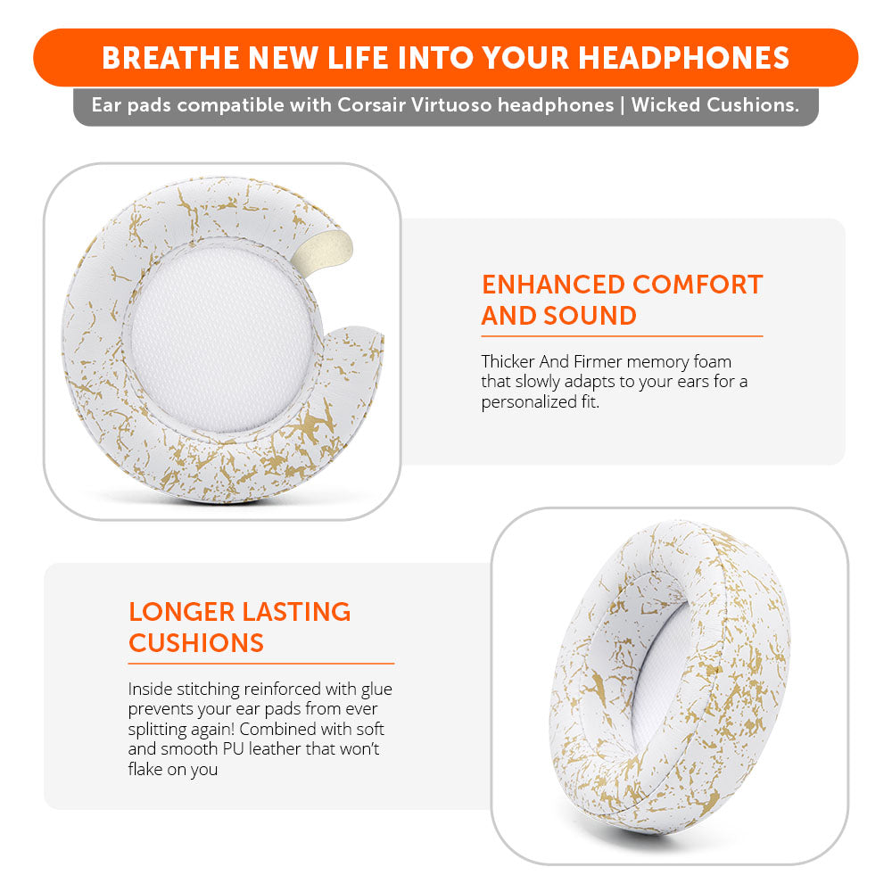 Wicked Cushions Corsair Virtuoso Ear pads