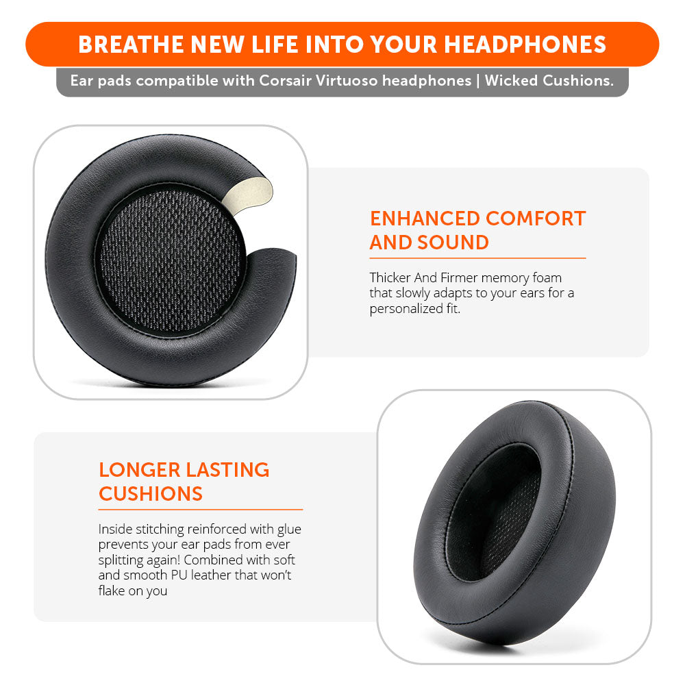 Wicked Cushions Corsair Virtuoso Ear pads