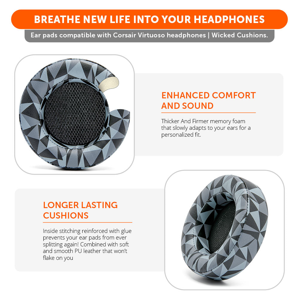 Wicked Cushions Corsair Virtuoso Ear pads