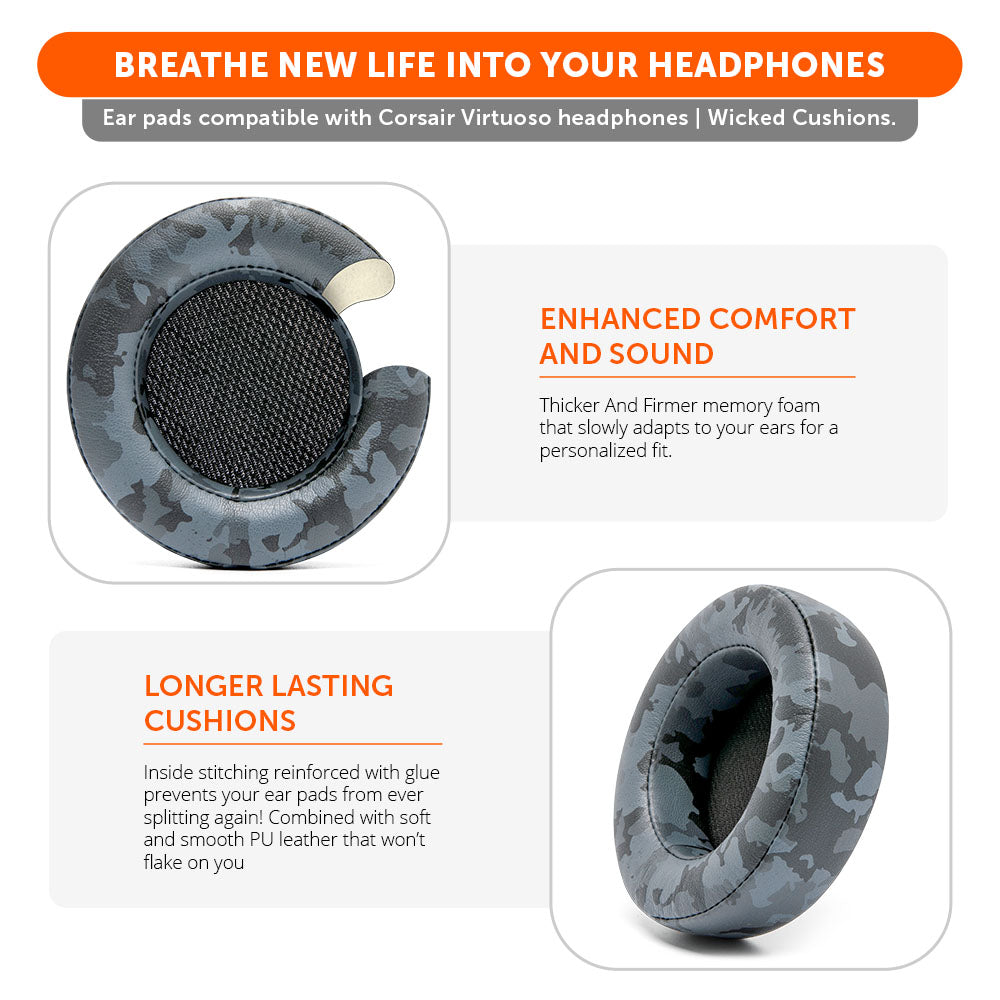 Wicked Cushions Corsair Virtuoso Ear pads