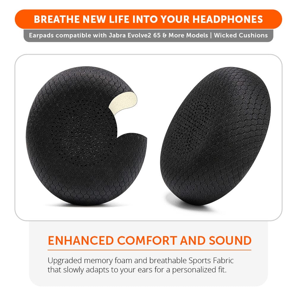 Wicked Cushions Jabra Evolve2 65 Earpads - WC PadZ Evolve2 65