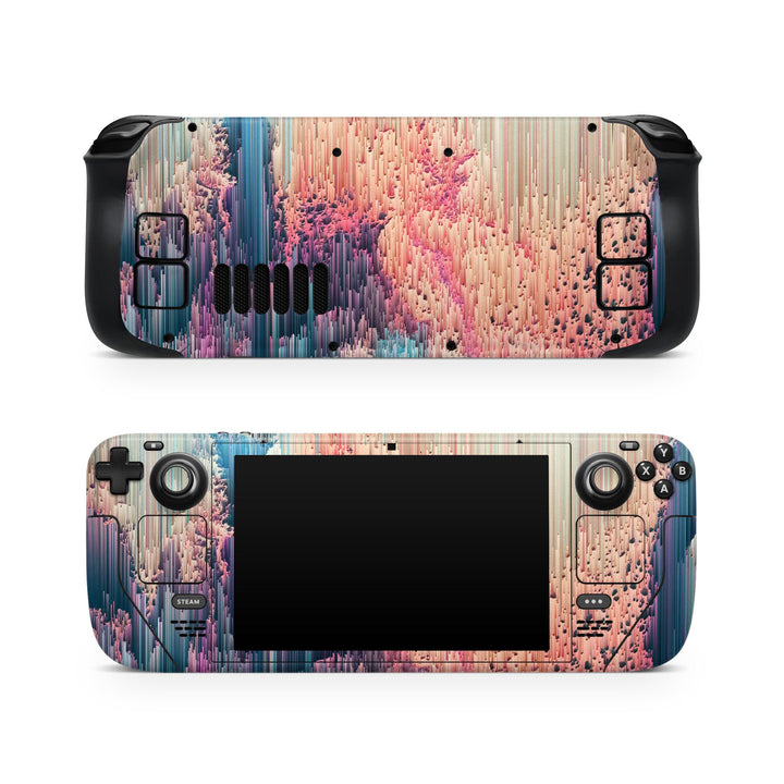 DecalGirl Fairyland skin shown on the front and back of a Valve Steam Deck