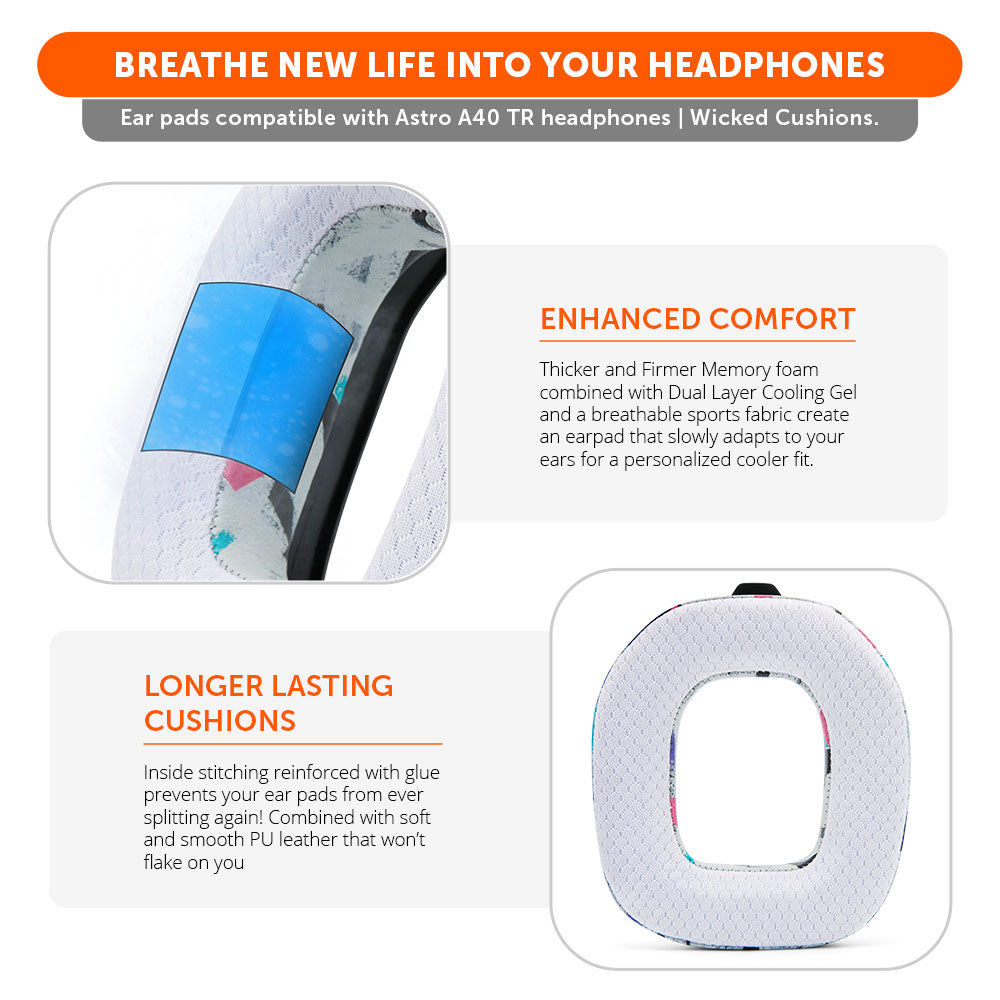 Wicked Cushions Astro A40 TR Earpads - WC FreeZe Cooling Gel