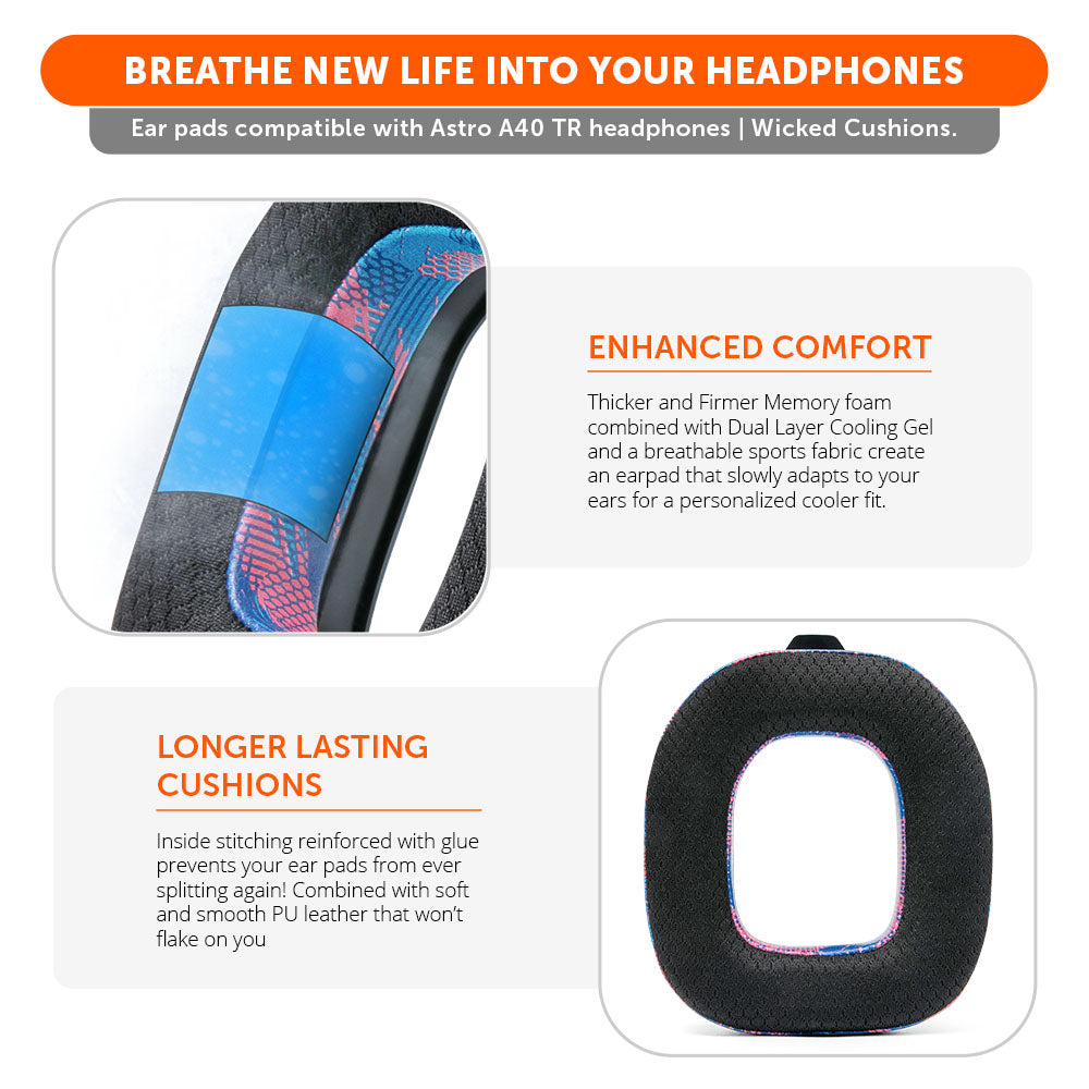 Wicked Cushions Astro A40 TR Earpads - WC FreeZe Cooling Gel
