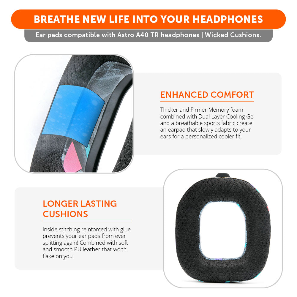 Wicked Cushions Astro A40 TR Earpads - WC FreeZe Cooling Gel