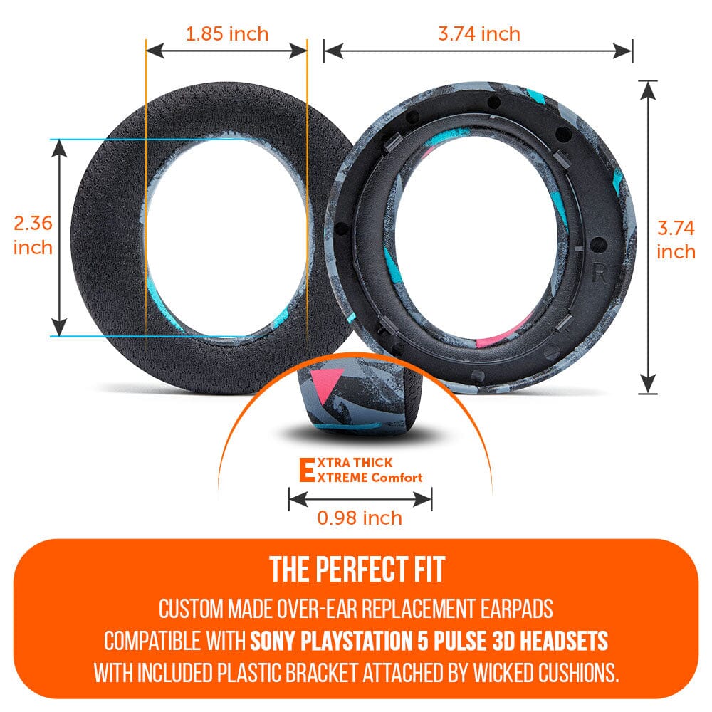 Wicked Cushions WC FreeZe Pulse 3D - Cooling Gel Earpads For PS5 Pulse 3D Headset