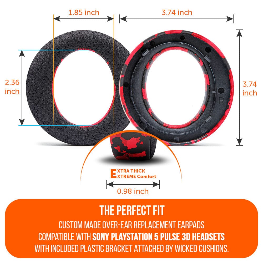 Wicked Cushions WC FreeZe Pulse 3D - Cooling Gel Earpads For PS5 Pulse 3D Headset