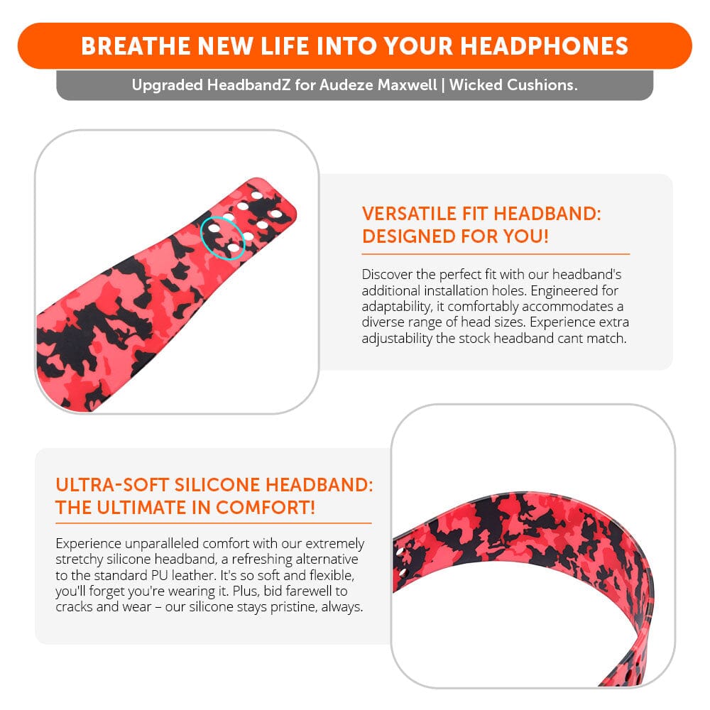 Wicked Cushions Silicone Headband for Audeze Maxwell 1, 2 and 2 ANC - WC HeadbandZ