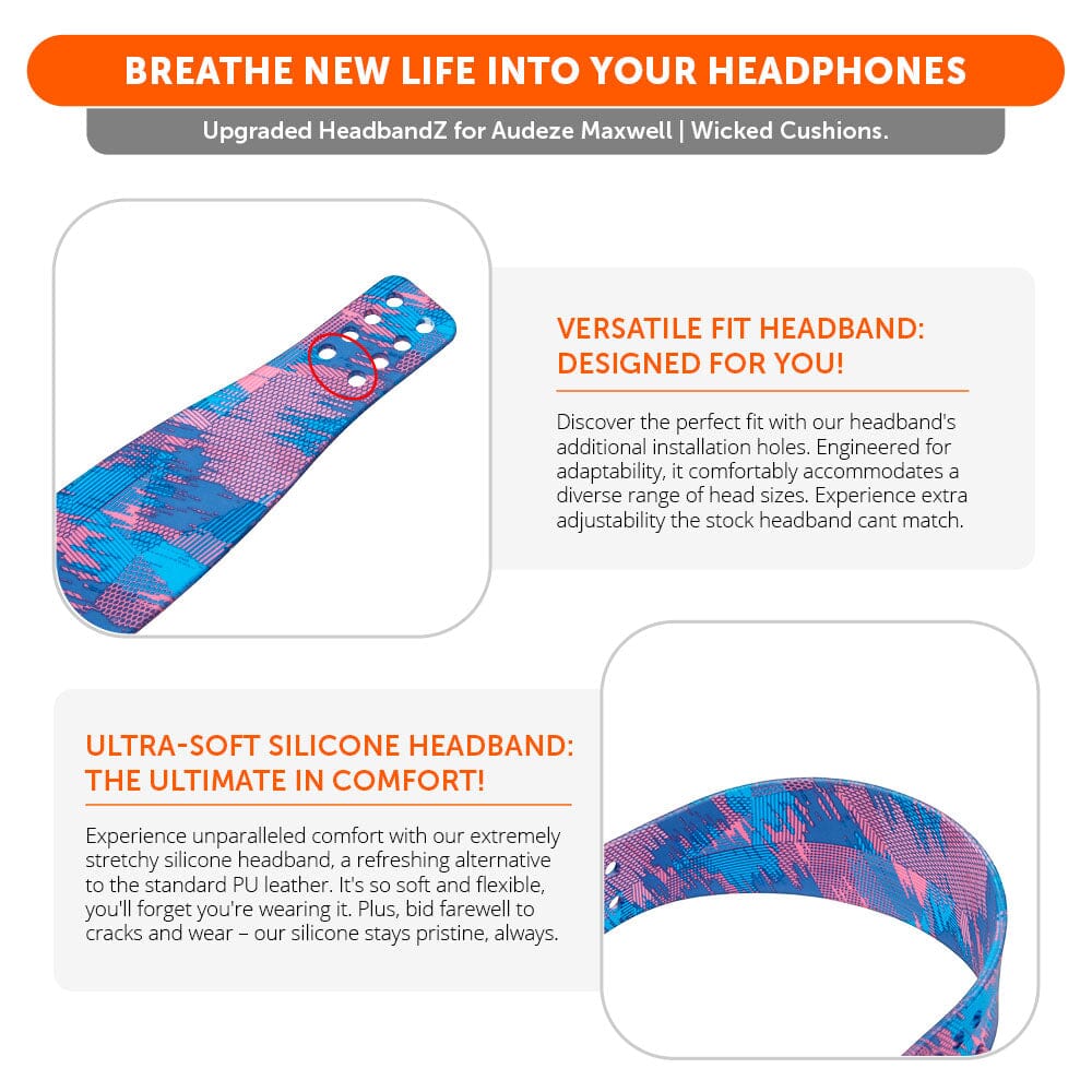 Wicked Cushions Silicone Headband for Audeze Maxwell 1, 2 and 2 ANC - WC HeadbandZ