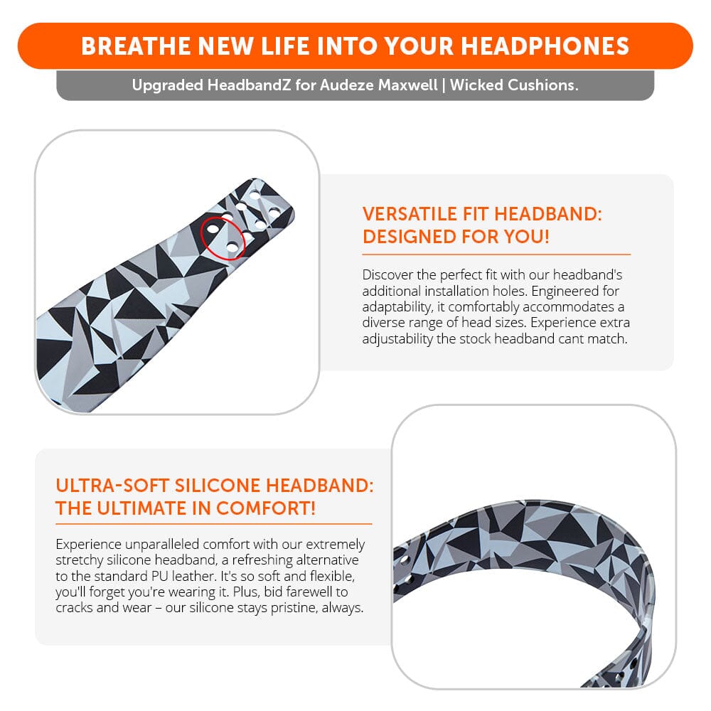 Wicked Cushions Silicone Headband for Audeze Maxwell 1, 2 and 2 ANC - WC HeadbandZ