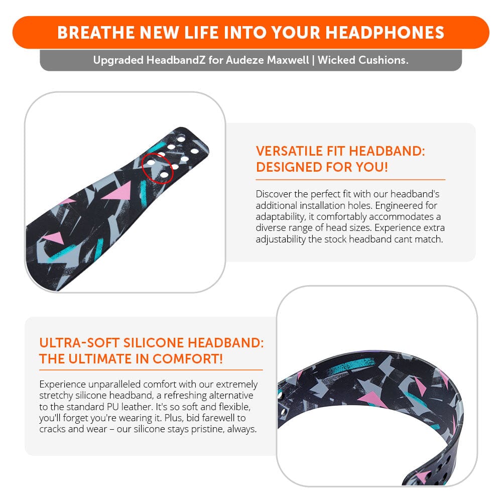 Wicked Cushions Silicone Headband for Audeze Maxwell 1, 2 and 2 ANC - WC HeadbandZ