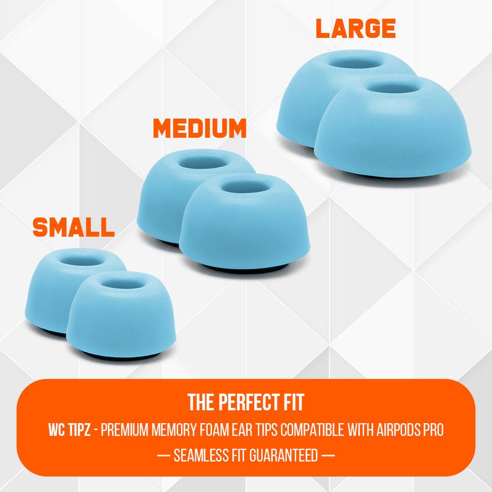 Wicked Cushions WC TipZ - Memory Foam Ear Tips for Airpods Pro & Airpods Pro 2