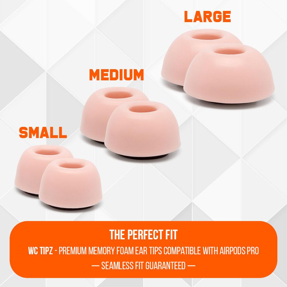 Wicked Cushions WC TipZ - Memory Foam Ear Tips for Airpods Pro & Airpods Pro 2