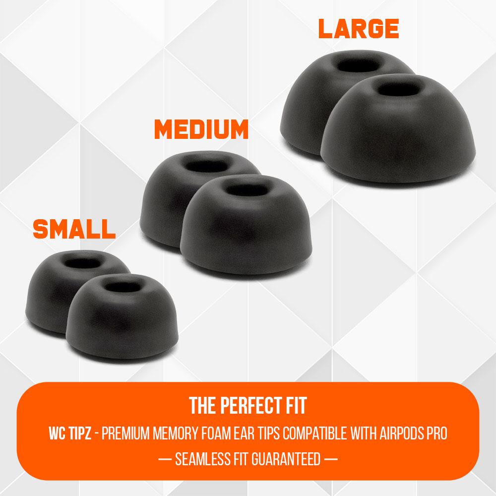 Wicked Cushions WC TipZ - Memory Foam Ear Tips for Airpods Pro & Airpods Pro 2