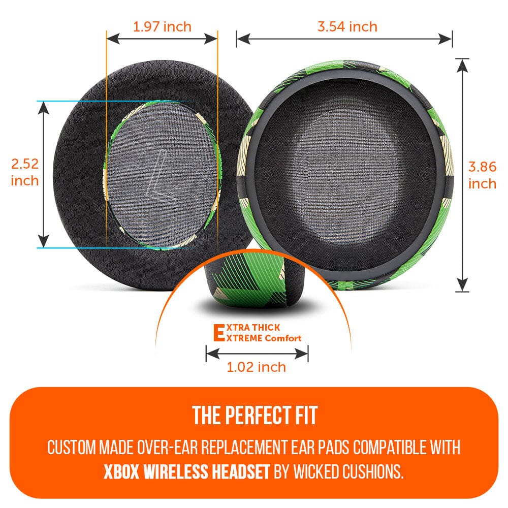 Wicked Cushions Xbox Wireless Gaming Headset Earpads - WC FreeZe Cooling Gel