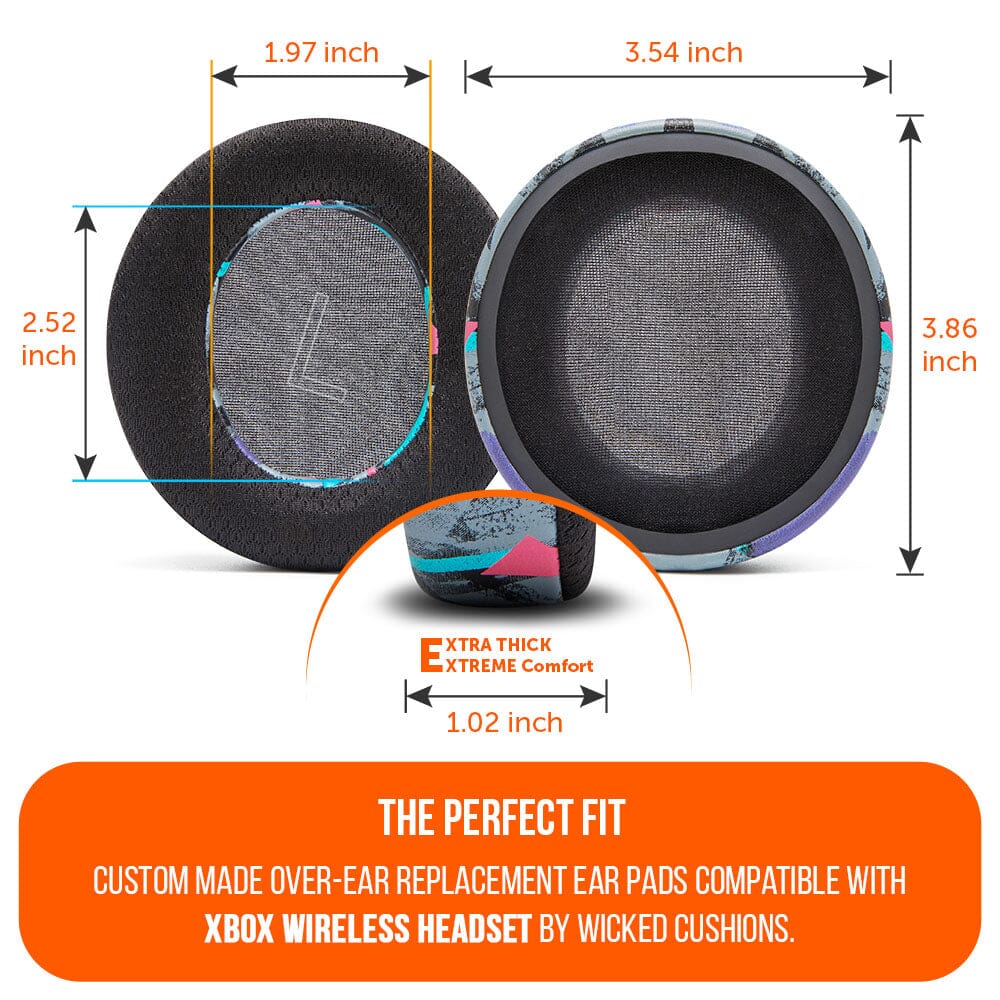 Wicked Cushions Xbox Wireless Gaming Headset Earpads - WC FreeZe Cooling Gel