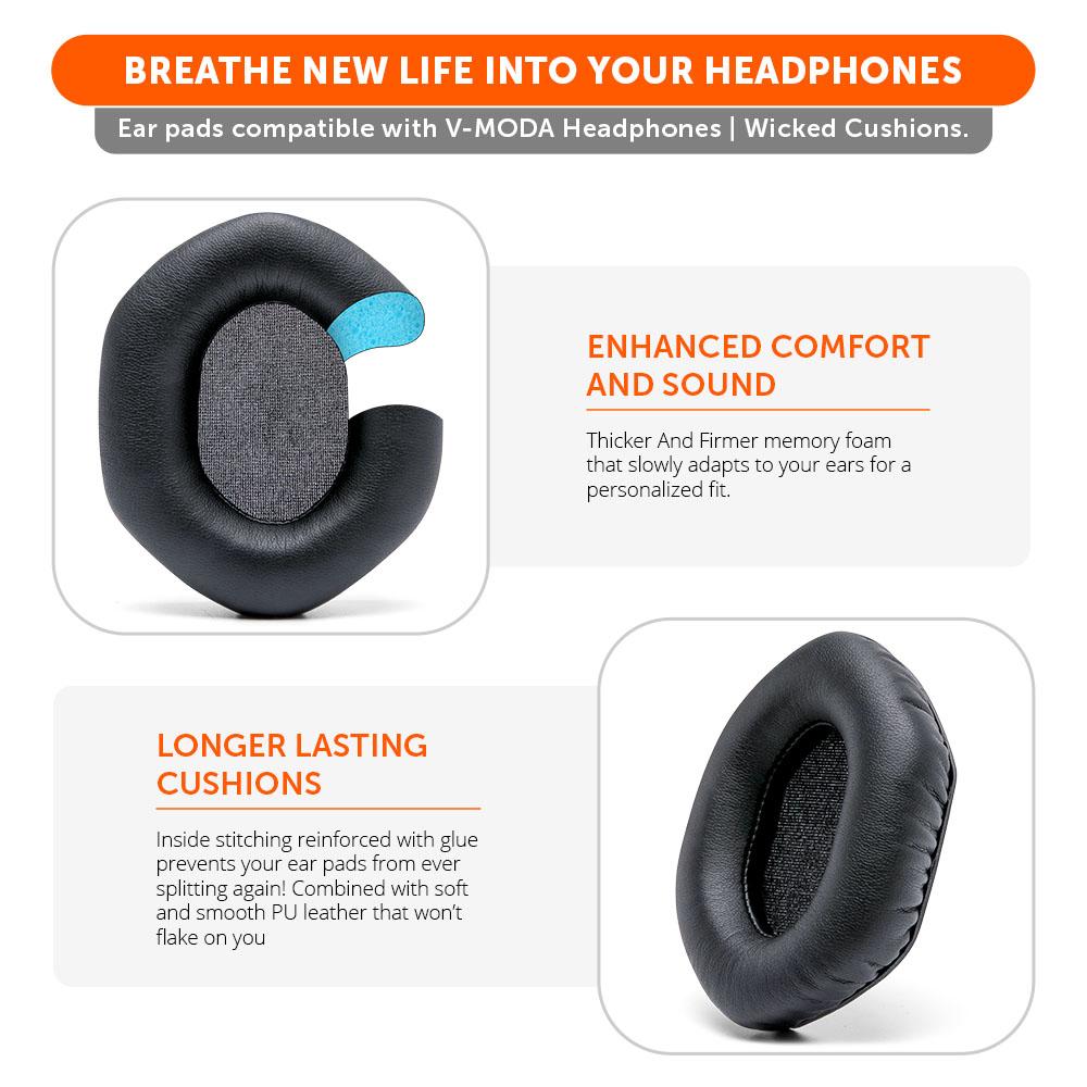 Wicked Cushions XL Earpads For V-MODA